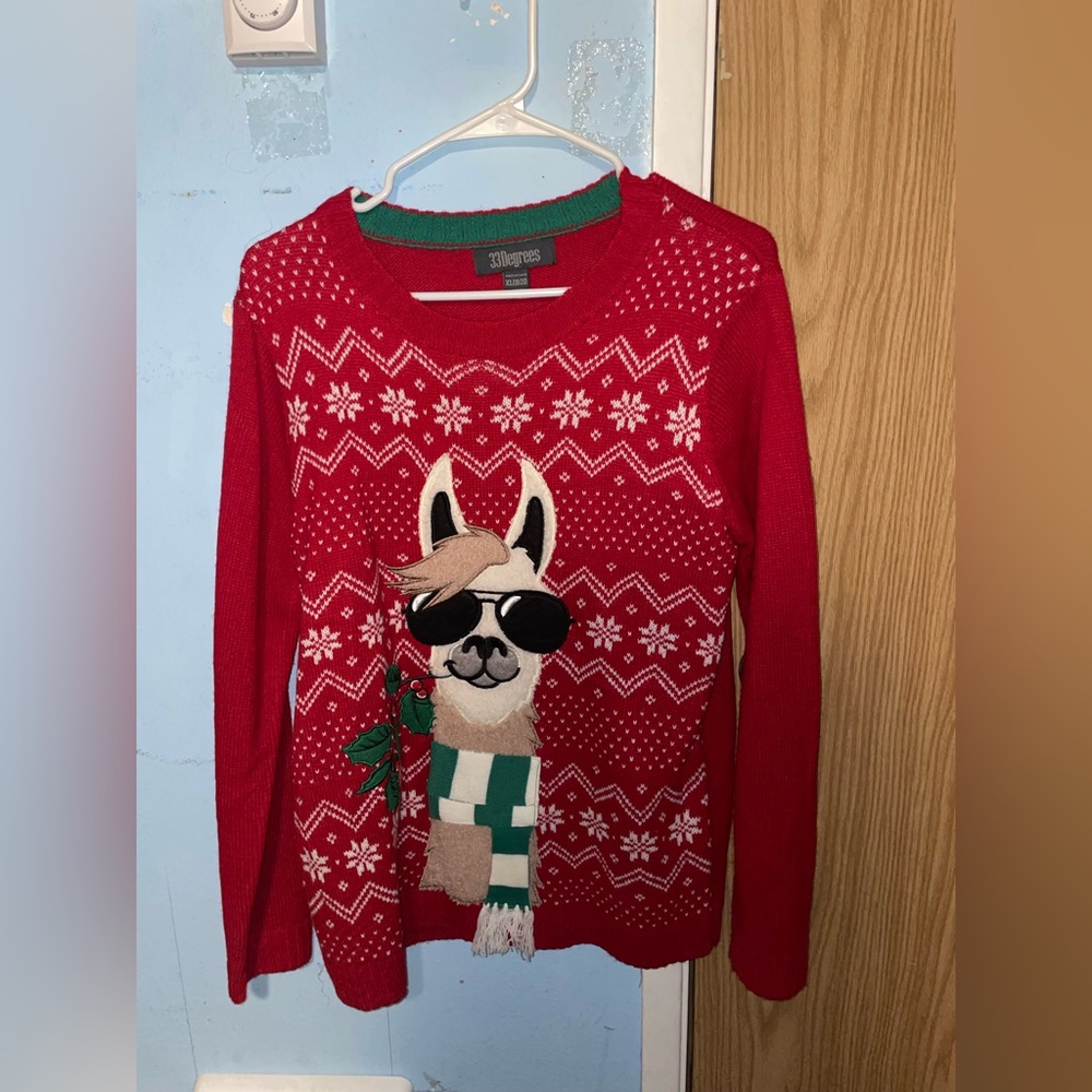 Unisex No Drama Llama Ugly Christmas Sweater